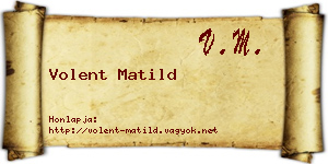 Volent Matild névjegykártya
